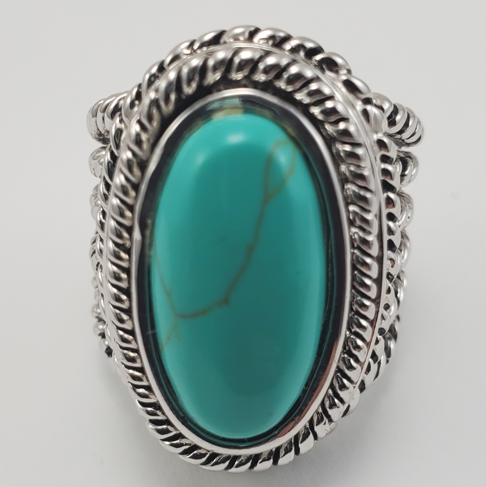 VINTAGE RING STERLING SILVER TURQUIOSE